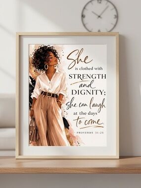 DDS Art Print, 8x10, Bible Verse, Paper Print, Unframed, Women’s Series